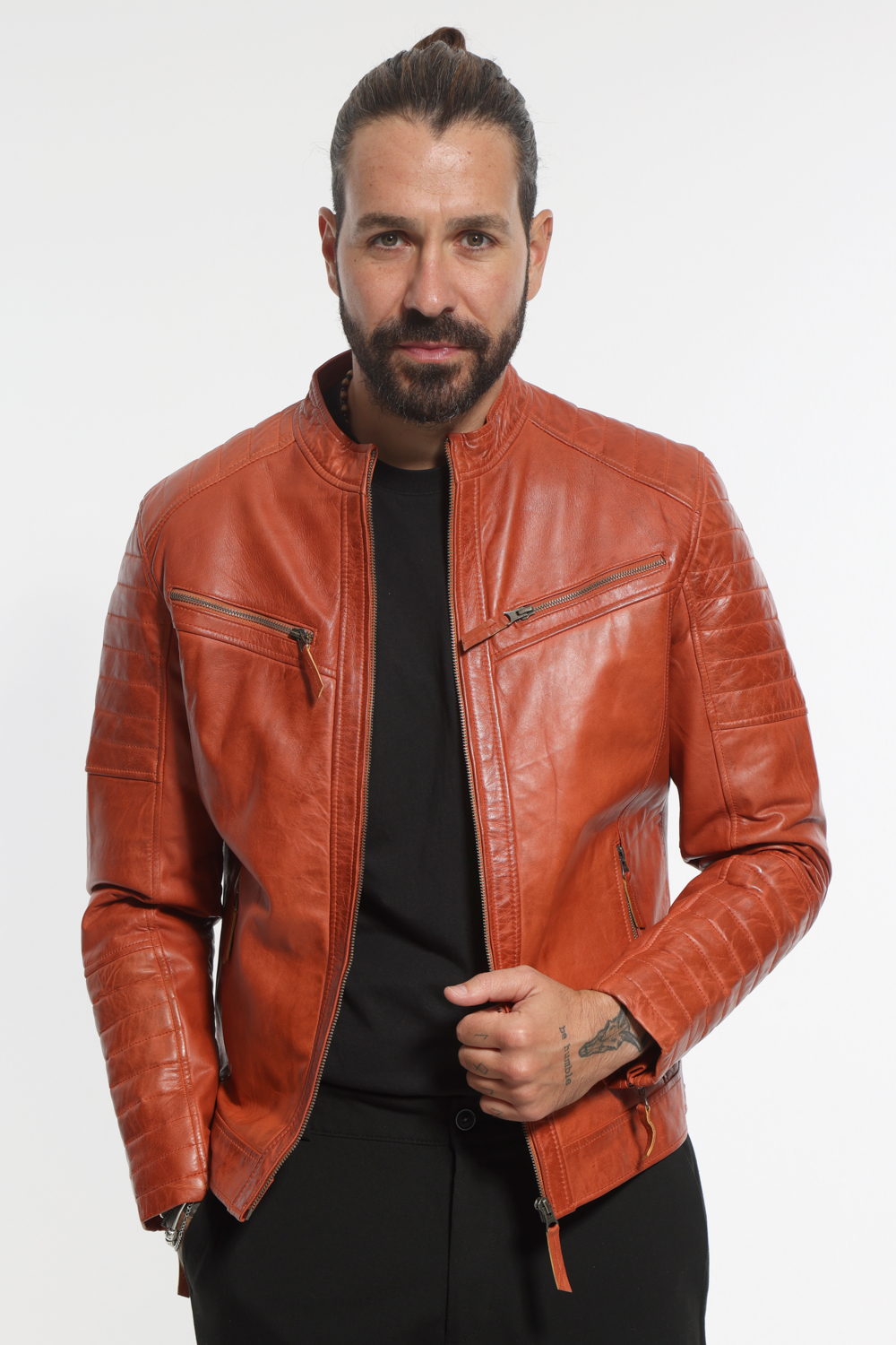 Mango red leather jacket hotsell